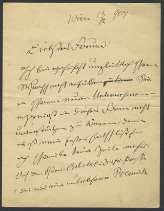 Goldmark, Karl. (1830-1915) Autograph Letter