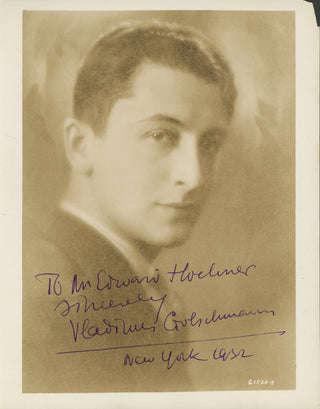 Golschmann, Vladimir. (1893–1972) Signed Photograph to the Box Office Treasurer of the New York Philharmonic