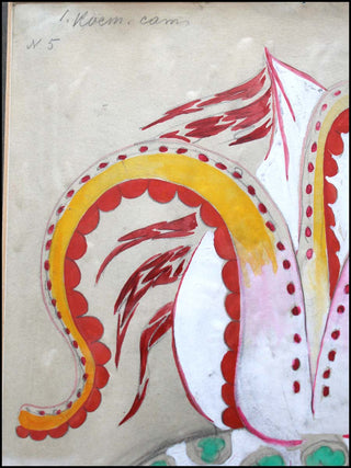 [Ballets Russes] Goncharova, Natalia Sergeevna. (1881-1962) Costume Design for a Sea-Monster from SADKO