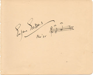 Goossens, Eugene. (1893–1962) Autograph Musical Quotation