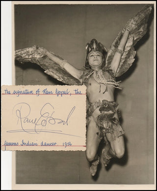 Gopal, Ram. (c. 1917 - 2003) Autograph Signature and Original Photograph