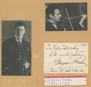 Gordon, Jacques. (1899–1948) Autograph Signature