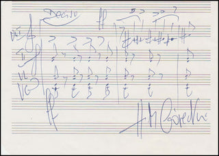 [20th Century Composer Musical Quotations] Górecki,  Henryk.(b. 1933) Autograph Musical Quotation