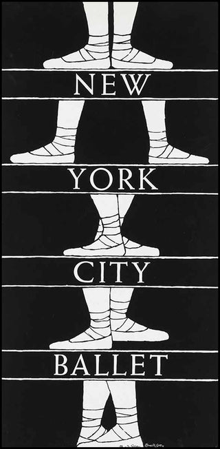 [Dance] Gorey, Edward. (1925 - 2000) Signed New York City Ballet offset lithograph