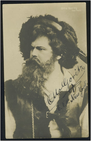 Goritz, Otto. (1873-1929) Signed Photograph, "William Tell."