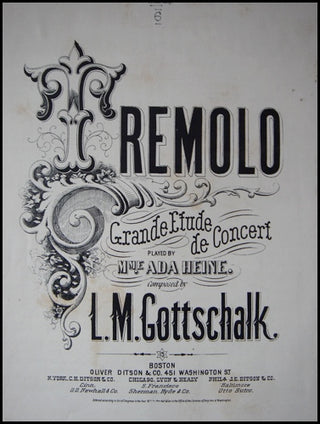 Gottschalk, Louis Moreau. (1829–1869) Tremolo