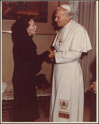 [Dance] Graham, Martha. (1894–1991) Signed Photograph with Pope John Paul II