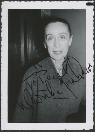 Graham, Martha. (1894–1991) Signed Photograph