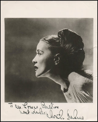 Graham, Martha. (1894–1991) Signed Photograph