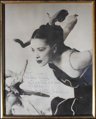 [Dance] Graham, Martha. (1894–1991) [Alexander, Cris. (1920–2012)] Signed Photograph of Martha Graham as Medea in Cave of Heart