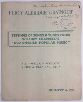 Grainger, Percy. (1882–1961) Signed Music to Mark Twain's Daughter!