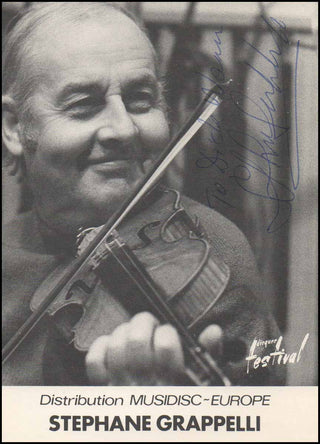 Grappelli, Stephane. (1908-1997) Signed Photograph