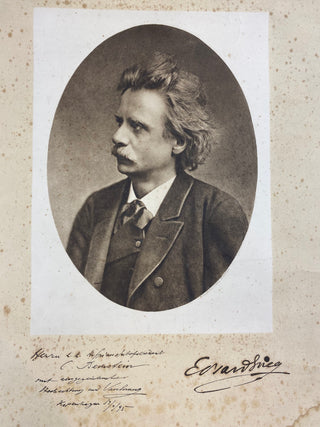 Grieg, Edvard. (1843-1907) Enormous 1895 Photograph for the Bechstein Piano Company