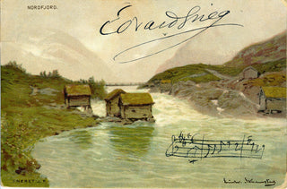 Grieg, Edvard. (1843-1907) Autograph Musical Quotation