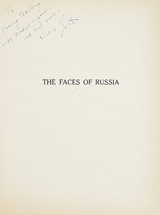 [Grigoriev, Boris. (1886 - 1939)] Gest, Morris. (1881 - 1942); Thalberg, Irving. (1918-1923) Boris Grigoriev. Faces of Russia. The Moscow Art Theatre - INSCRIBED PRESENTATION COPY TO IRVING THALBERG