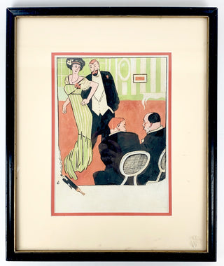 Gris, Juan. (1887–1927) Original Illustration for "Le Tabac," (L'Assiette au Beurre,1909)