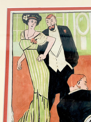 Gris, Juan. (1887–1927) Original Illustration for "Le Tabac," (L'Assiette au Beurre,1909)