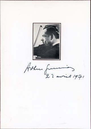 Grumiaux, Arthur. (1921-1986) 1971 Autograph Signature