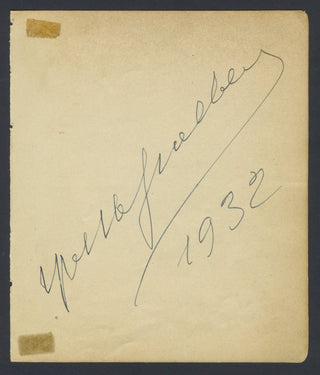 Guilbert, Yvette. (1865–1944) & Lamond, Frederic. (1868–1948) Two Autograph Signatures