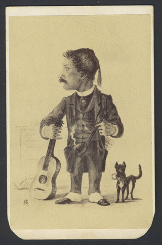 [Guitar] CDV Caricature Portrait