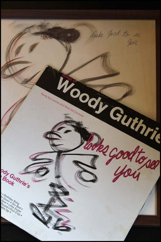 Guthrie, Woody. (1912 - 1967) Original Painting For  "So Long, It's Been Good To Know You."