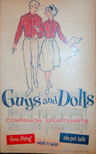 [Guys & Dolls] [Loesser, Frank. (1910–1969)] Vintage "Guys & Dolls" Sport Shirt Box