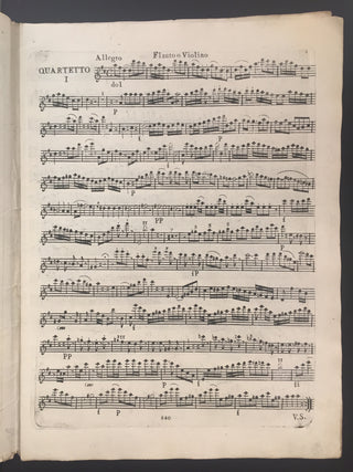 Gyrowetz [Girowetz], Adalbert. (1763-1850) Tre Quartetti per Flauto o Violino primo Violino secondo, Viola e Basso […] Op. XI