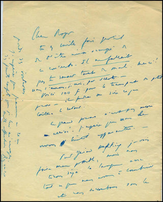 Hahn, Reynaldo. (1874 - 1947) Autograph Letter