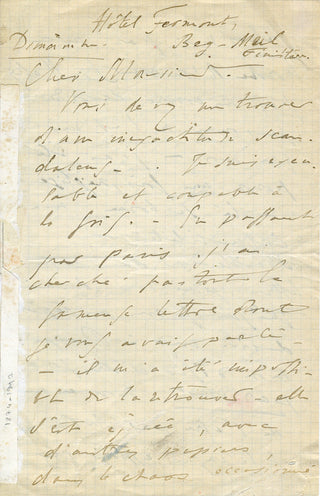 Hahn, Reynaldo. (1874 - 1947) Autograph Letter