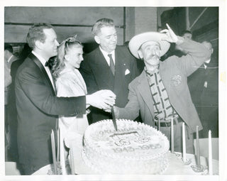 [Oklahoma] Hammerstein, Oscar. (1895-1960) "Oklahoma has Tenth Birthday" - Original 1953 Photograph