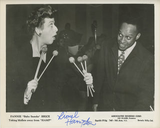 [Jazz & Song] Hampton, Lionel. (1908-2002) & Brice, Fanny. (1891 - 1951) Signed Photograph