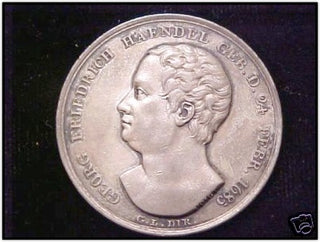 Handel, George Frederic. (1685-1759) Rare Silver Medallion