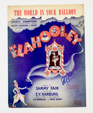 Harburg, E.Y. [Edgar Yipsel] (1896–1981) "The World is Your Balloon" - Signed Sheet Music