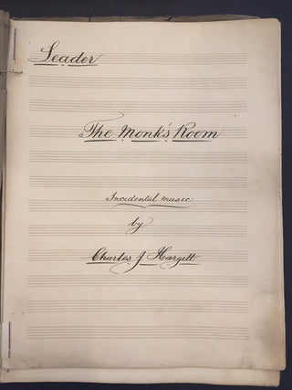 Hargitt, Charles J. (1833–1918) "The Monk's Room" - Set of Autograph Orchestral Parts