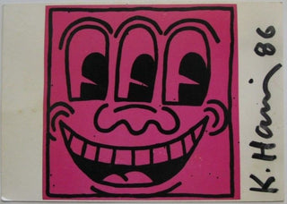 Haring, Keith. (1958-1990) Signed Postcard