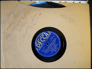 Arlen, Harold. (1905–1986) Inscribed OZ Recording to Jerome Kern