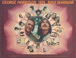 [Beatles] Harrison, George. (1943-2001) & Shankar, Ravi. (1920-2012) Souvenir Program from a 1974 Joint Concert