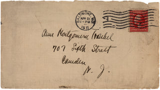 Hartley, Marsden. (1877–1943) Two Autograph Letters