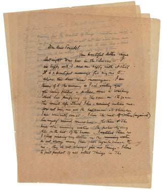 Hartley, Marsden. (1877–1943) Two Autograph Letters