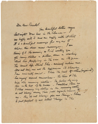 Hartley, Marsden. (1877–1943) Two Autograph Letters