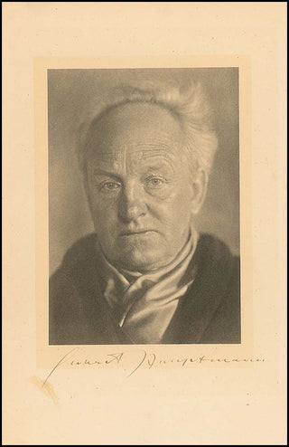 [Literature] Hauptmann, Gerhart.  (1862–1946) Signed Photograph