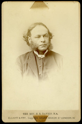 Haweis, Hugh Reginald. (1838-1901) Original Cabinet Photograph