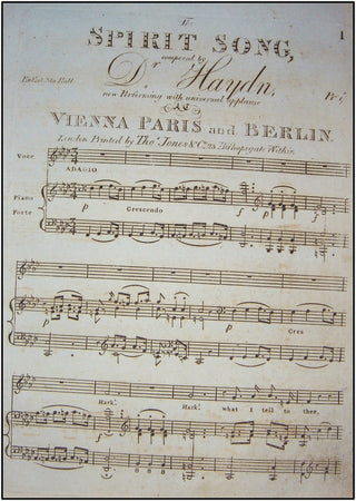 Haydn, Joseph. (1732–1809) The Spirit Song