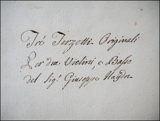 Haydn, Joseph. (1732–1809) Trois Trios Originaux pour deux Violons et Basse, Livre I, II [Complete]