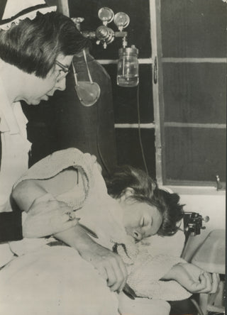 Hayward, Susan. (1917–1975) Press Photograph following 1955 suicide attempt