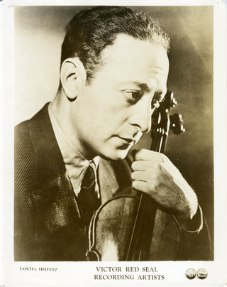 Heifetz, Jascha. (1901–1987) 1930's Victor Red Seal Promotional Photograph