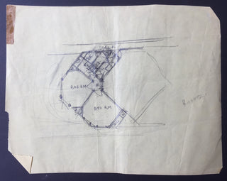 [Heifetz, Jascha. (1901–1987)] Wright Jr., Frank Lloyd. (1890–1978)  Original 1961 Architectural Plans for a House for the Heifetz Family