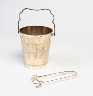 [Heifetz, Jascha. (1901–1987)] Heifetz's Silver Plated Ice Bucket and Tongs