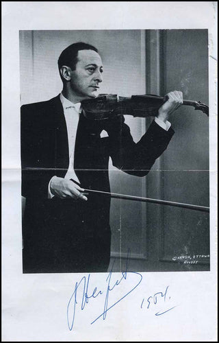 [Violinist] Heifetz, Jascha. (1901–1987) Signed Photograph