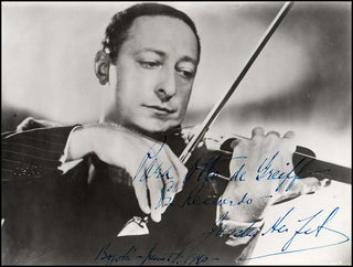 Heifetz, Jascha. (1901–1987) Signed Photograph